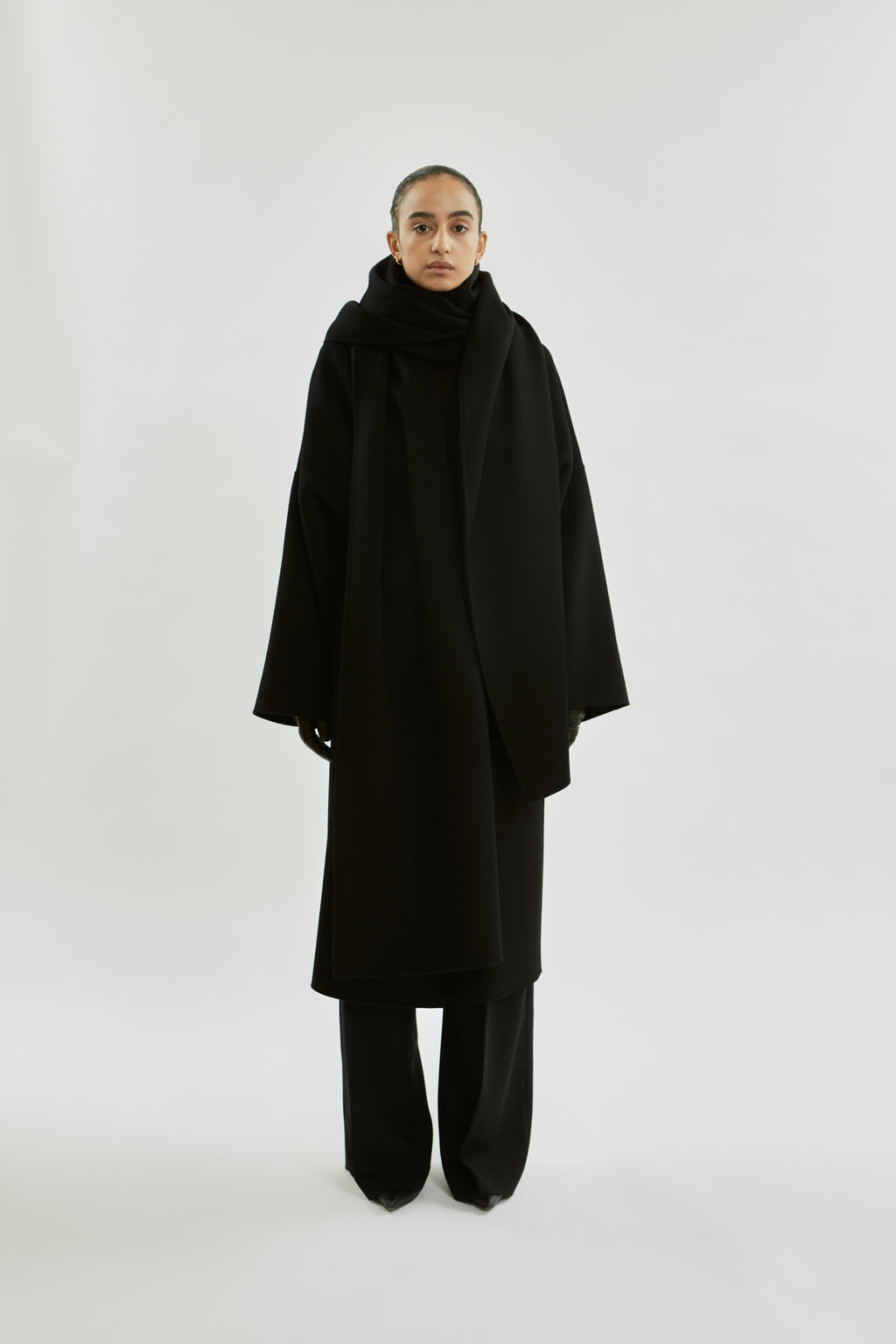 Julie Scarf | Zwart - Wool Cashmere Blend