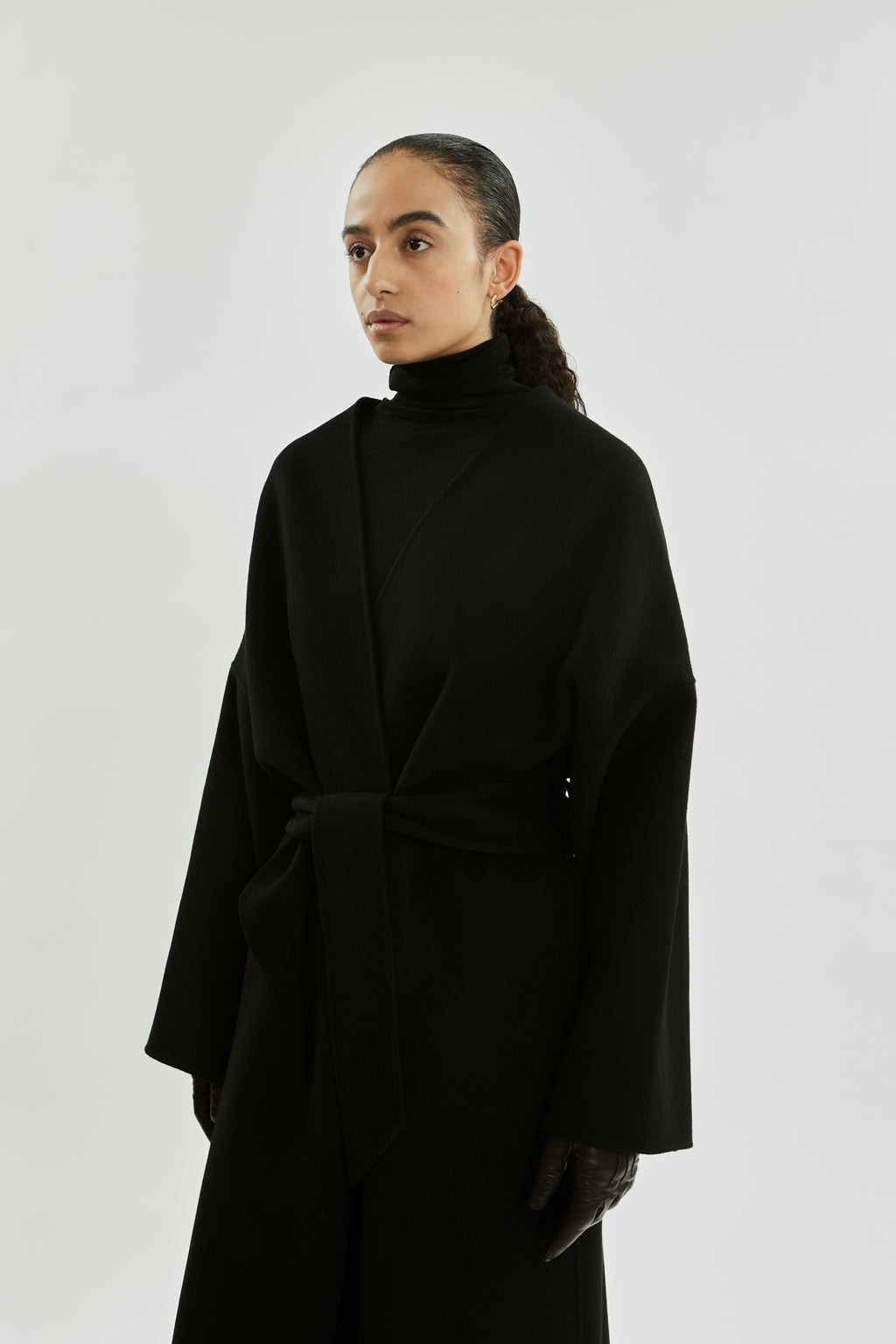Tuba Coat | Black - Wool cashmere blend