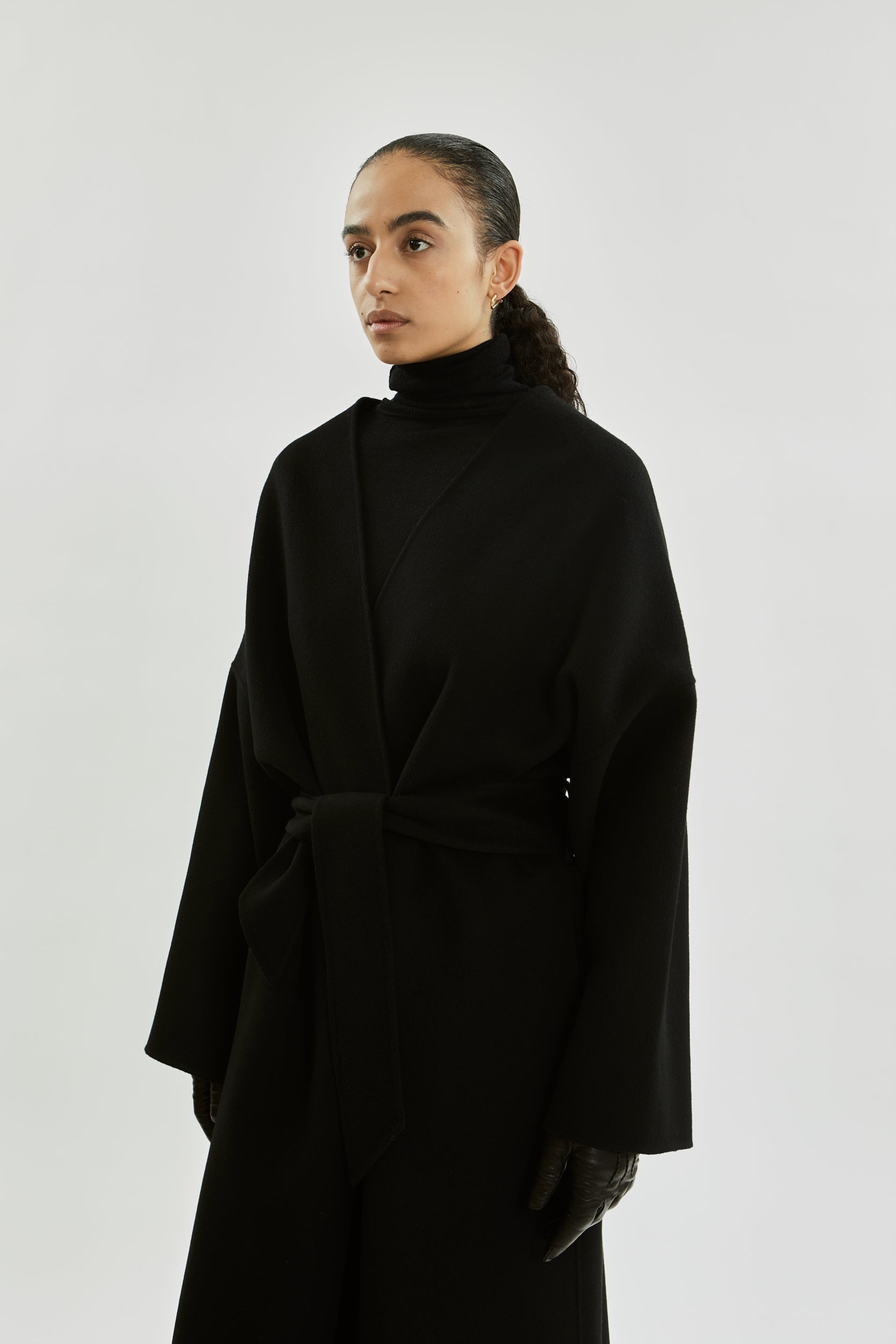 Tuba Coat | Black - Wool cashmere blend