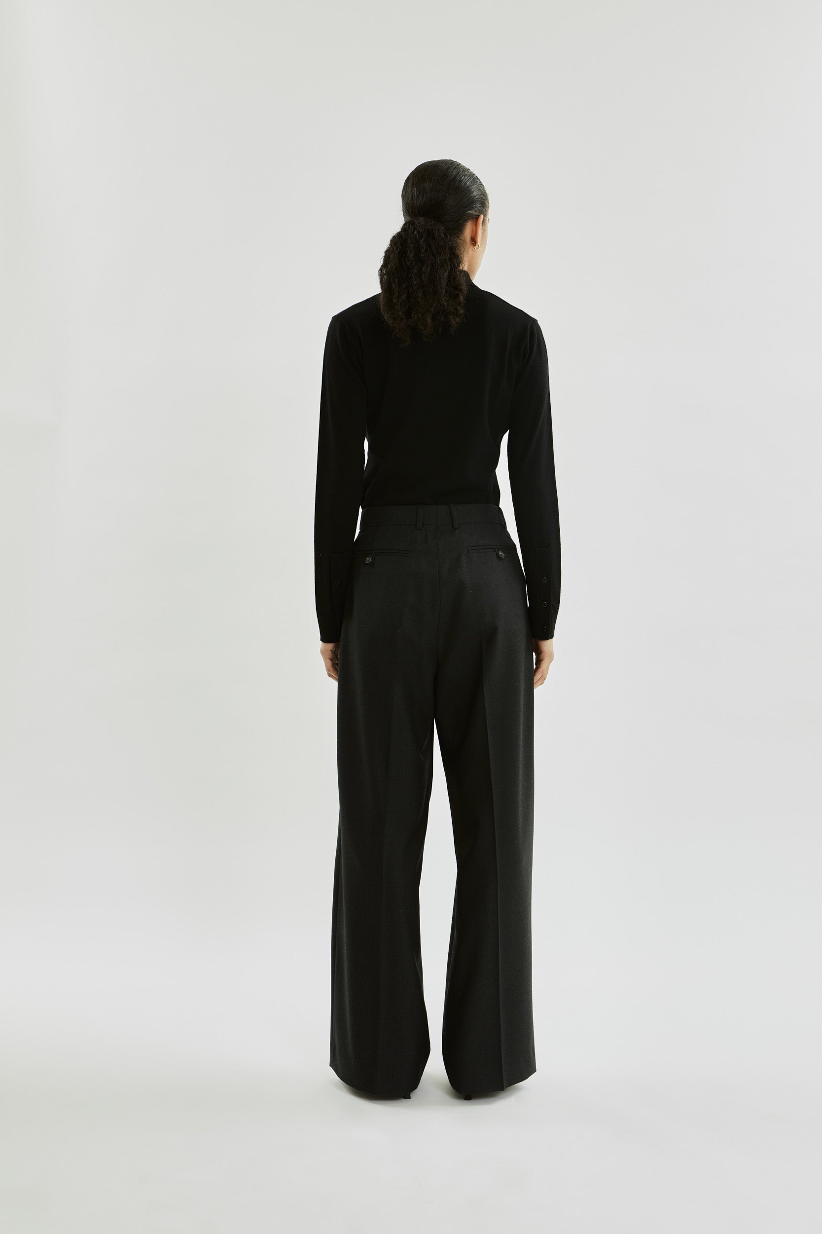 Ira trousers | Dark grey - Virgin wool