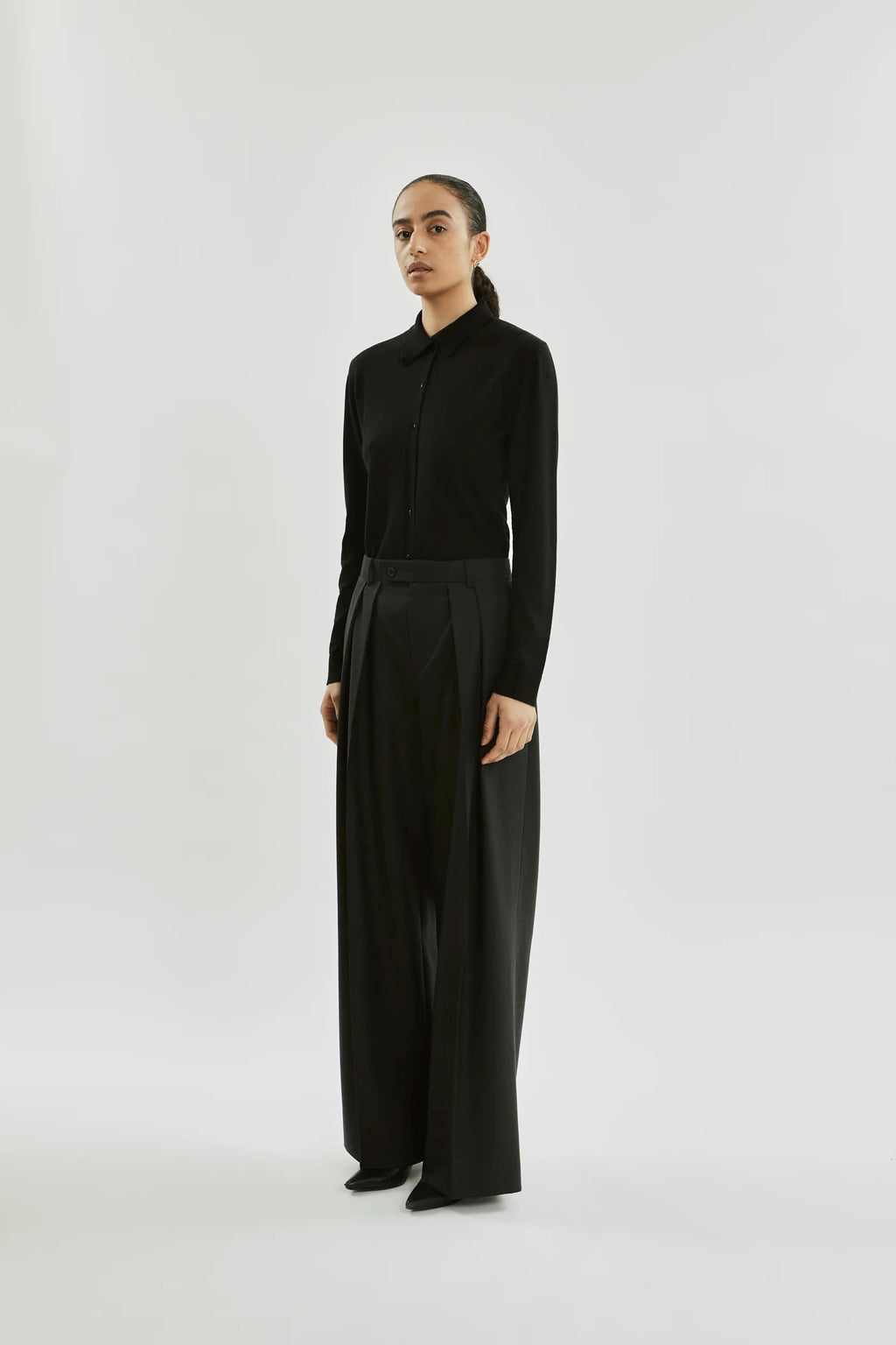 Ira trousers | Dark grey - Virgin wool
