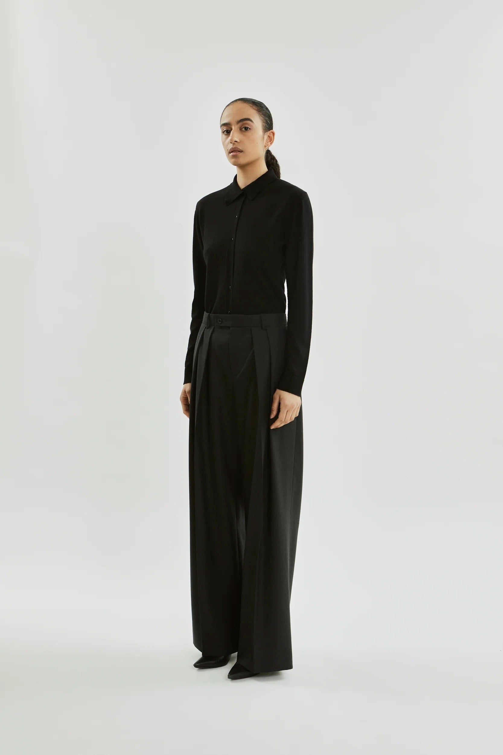 Ira trousers | Dark grey - Virgin wool