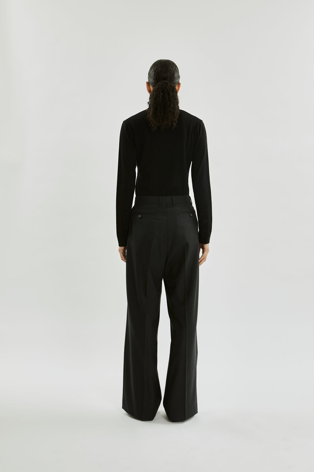 Violet cardigan | Black - Virgin merino wool