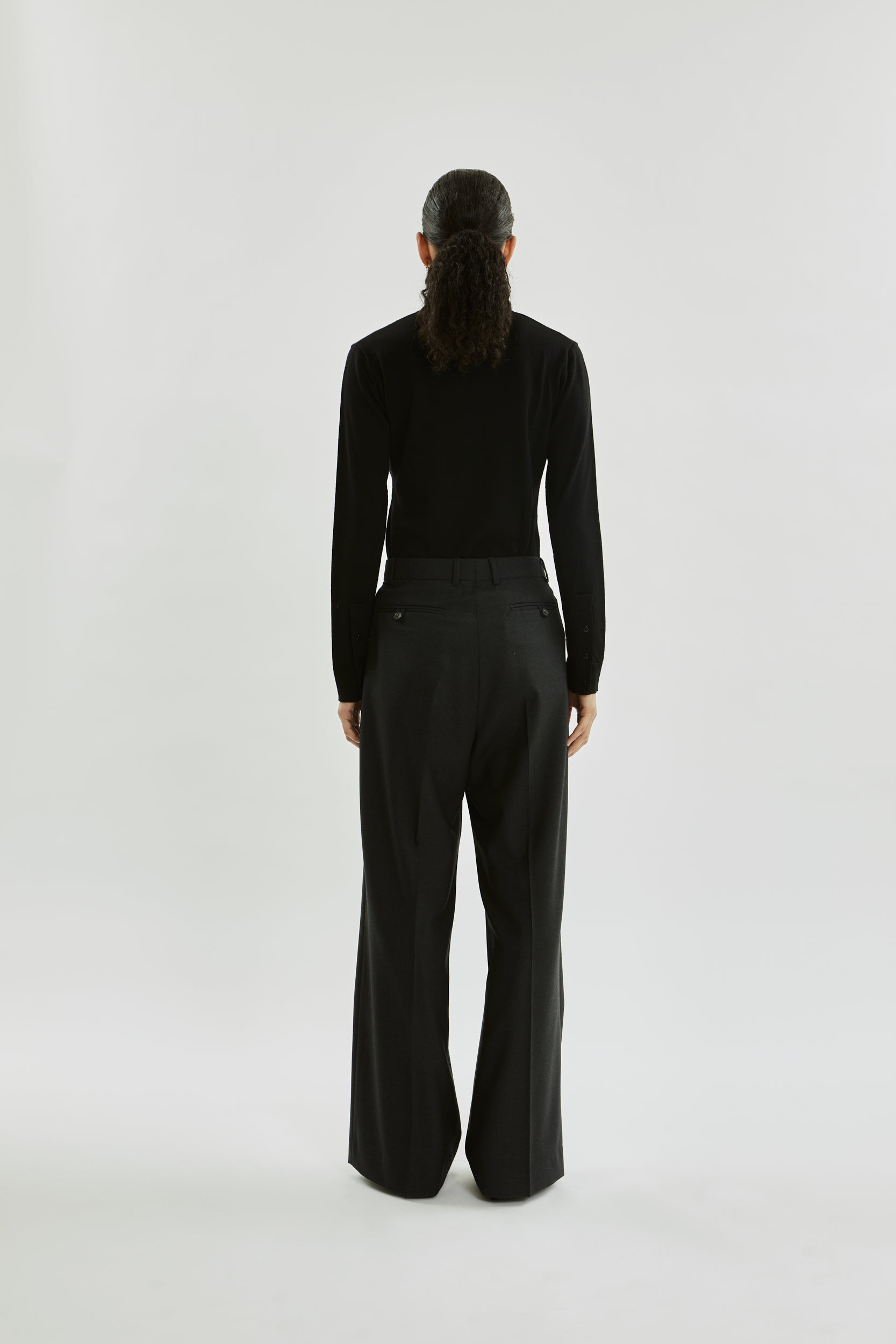 Violet cardigan | Black - Virgin merino wool