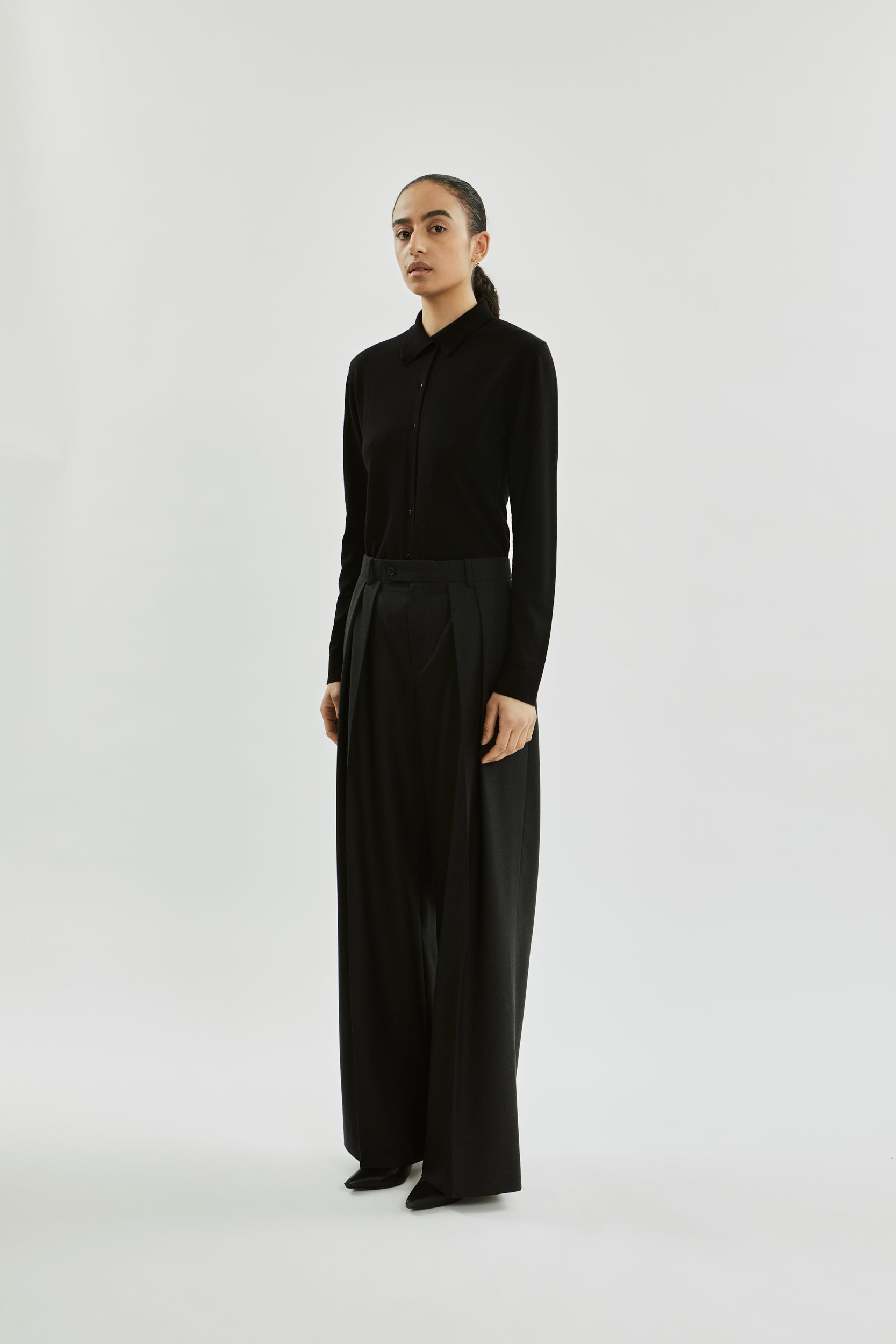 Ira trousers | Dark grey - Virgin wool
