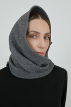 Yolanda head scarf | Grey Melange - Recycled wool