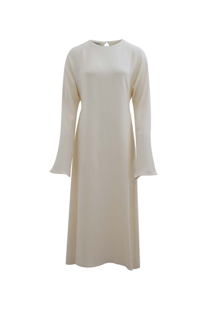 Benedicte dress | Off White - Crepe silk