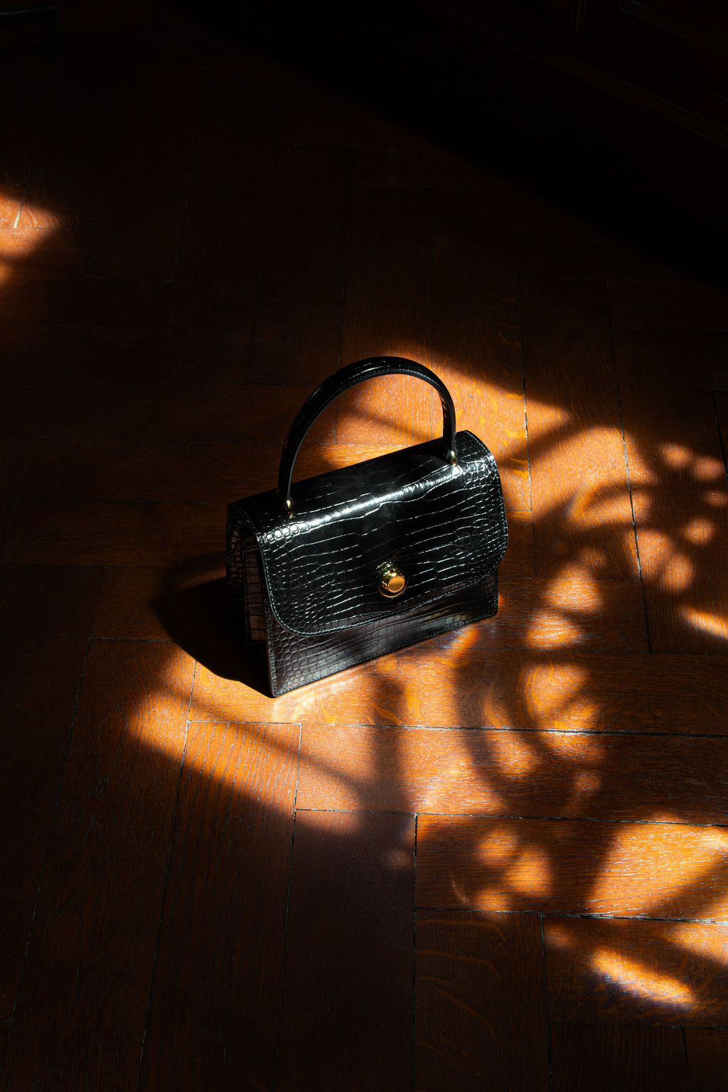 Eileen bag | Black croco - Leather