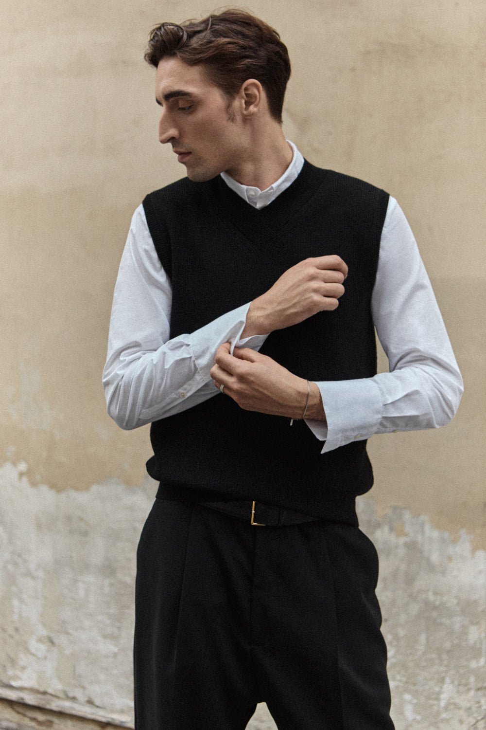 Jules knitted debardeur | Black - Cashwool