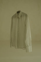 Adam shirt | Striped grey blue - Cotton blend