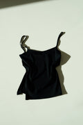 Harlow knitted top | Black - Cotton knit