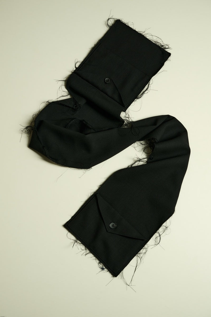 Ellis scarf | Black - Virgin wool