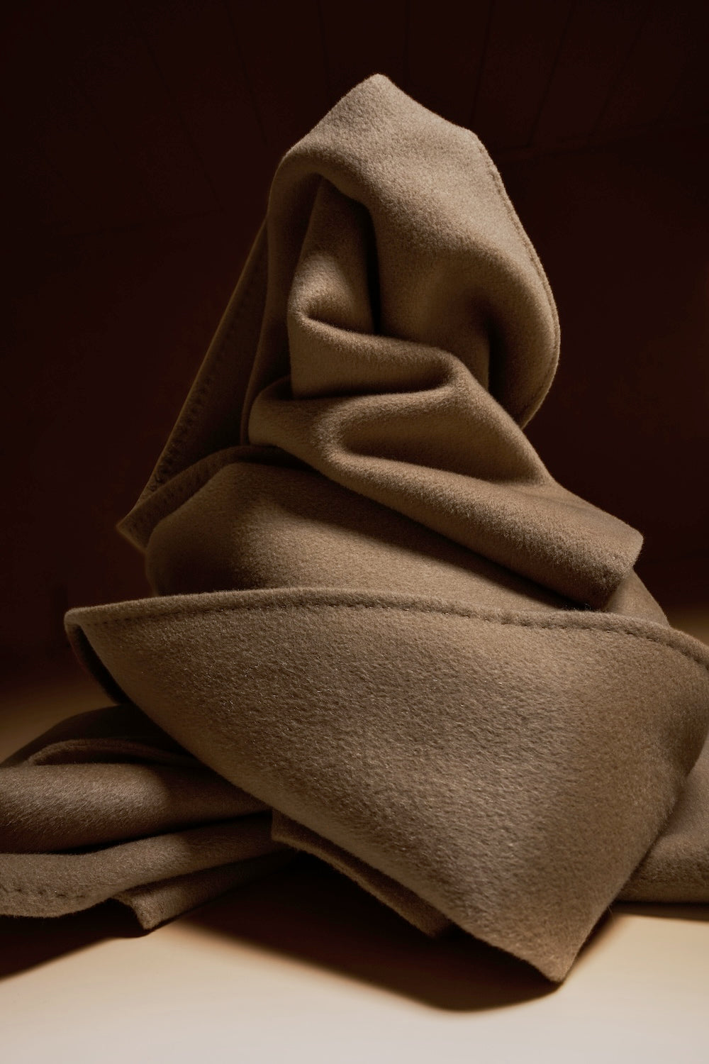 Julie scarf | Greige - Wool cashmere blend
