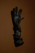 Connie long gloves | Black - Leather