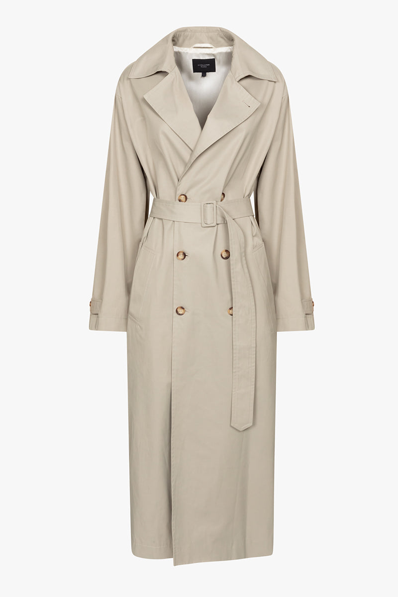 Marike raincoat | Beige - Water repellent organic cotton