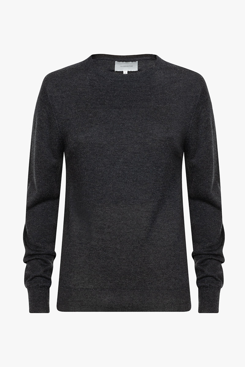 Maya knitted sweater | Dark grey - Ultrafine merino-cashmere-silk blend