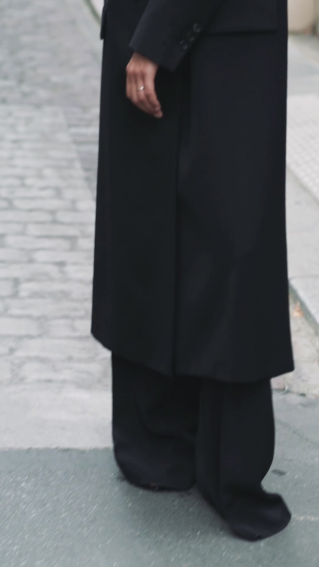 Ornella coat | Black - Virgin wool