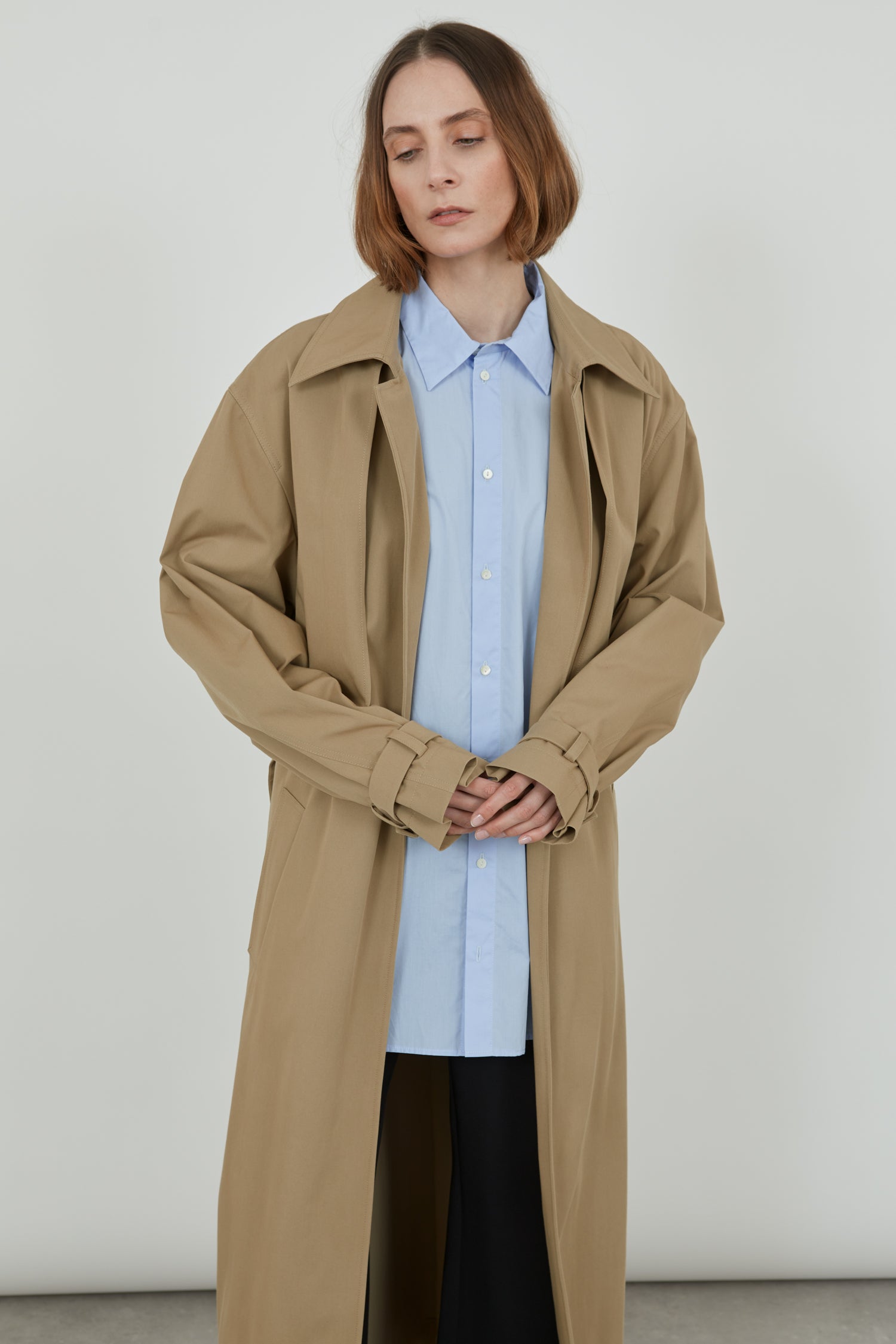 La Collection | Evelyn Coat - Khaki - Water Repellent Cotton