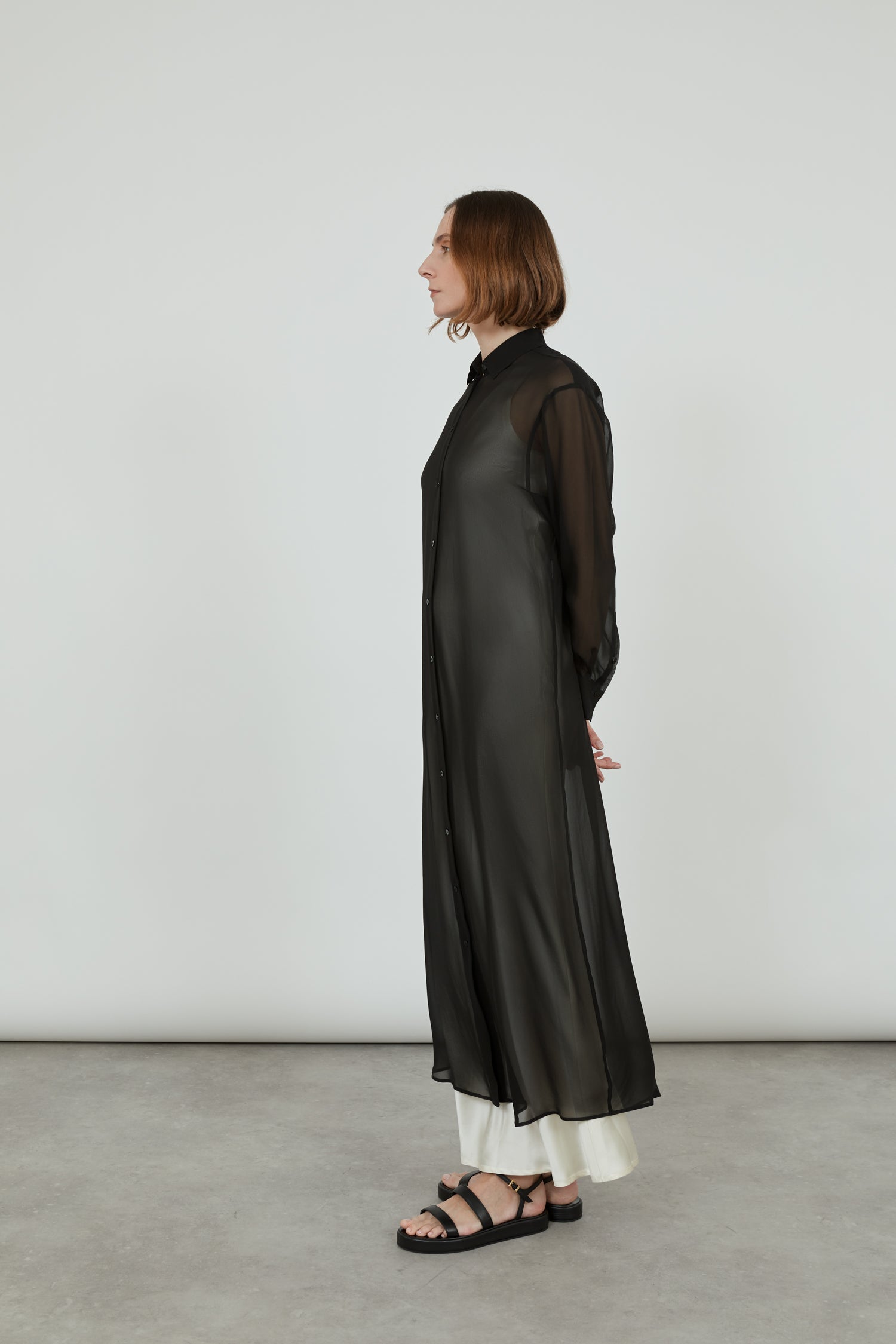 Black chiffon 2024 shirt dress