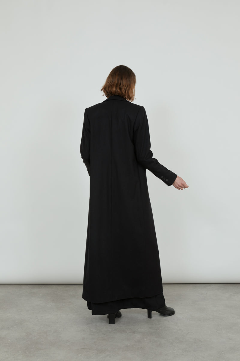 Adeline coat | Flannel Wool - Black