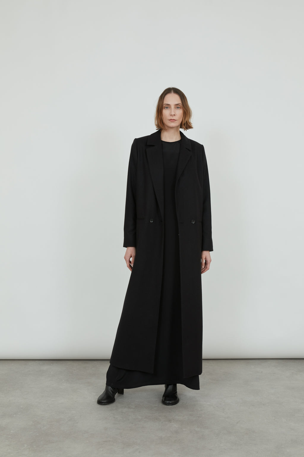 Adeline coat | Flannel Wool - Black