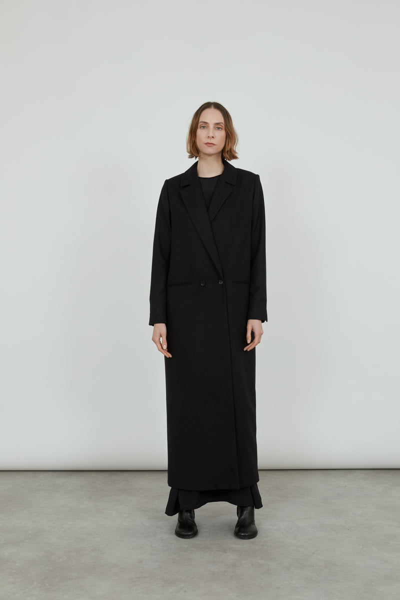 Adeline coat | Flannel Wool - Black