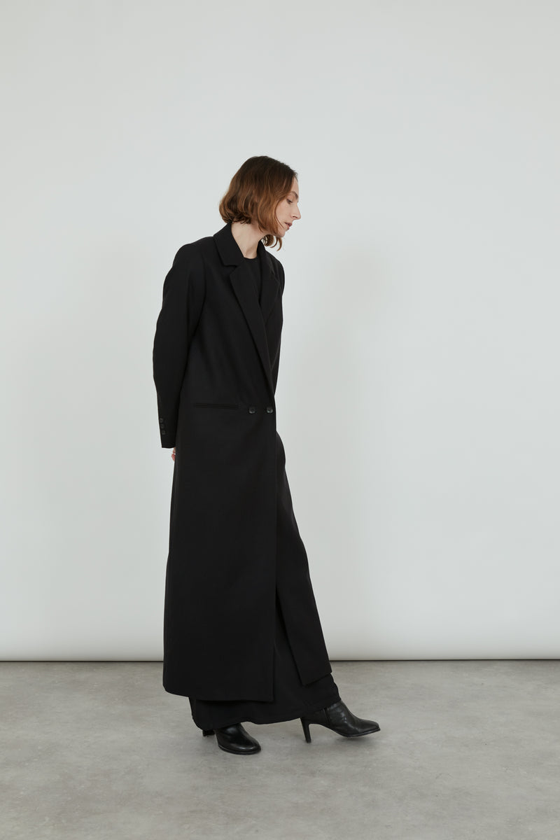 Adeline coat | Flannel Wool - Black
