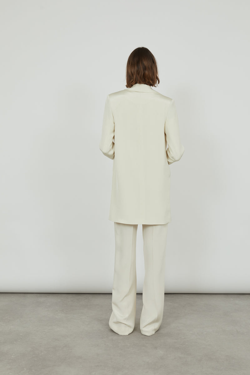 Amandine Blazer Crepe Silk - Off White