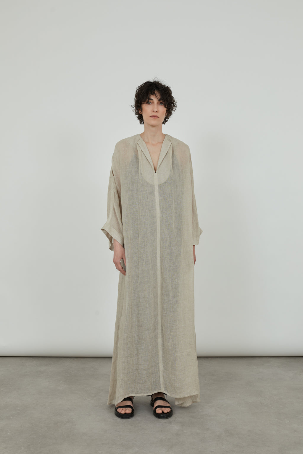 Apollo dress | Beige - Linen