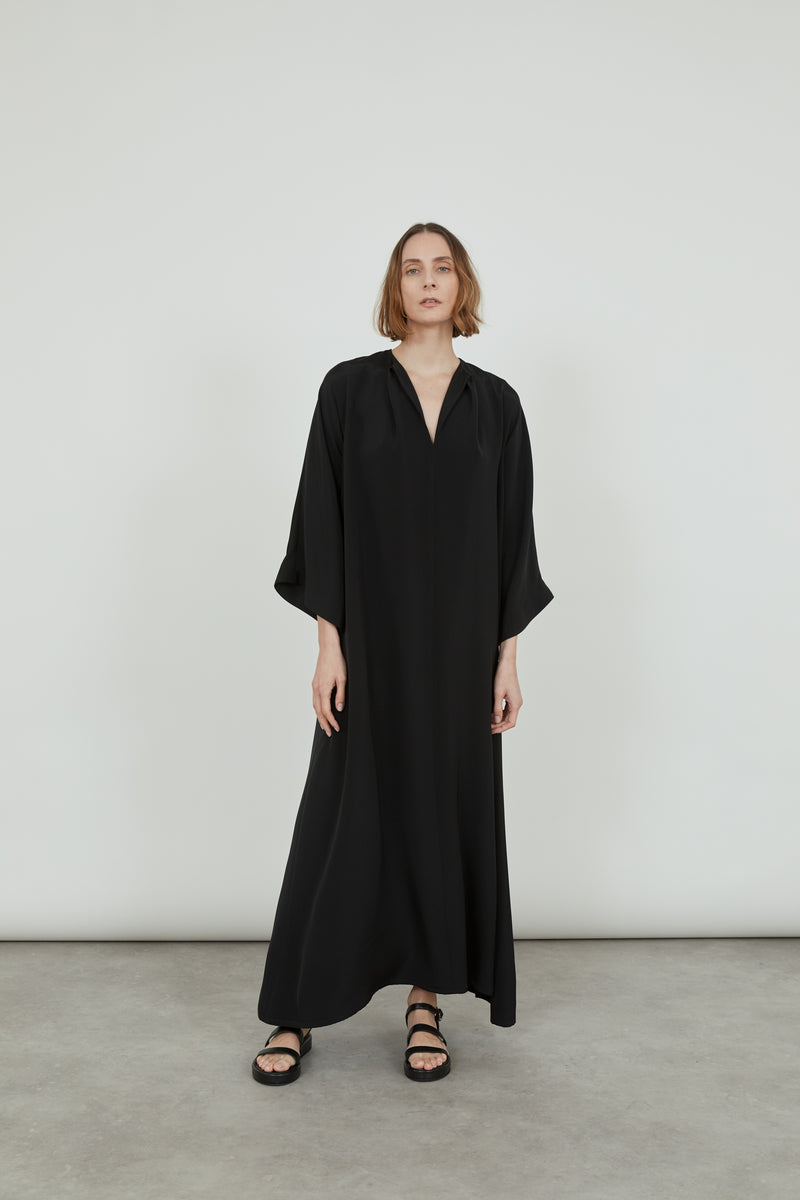 Apollo dress | Black - Crepe silk