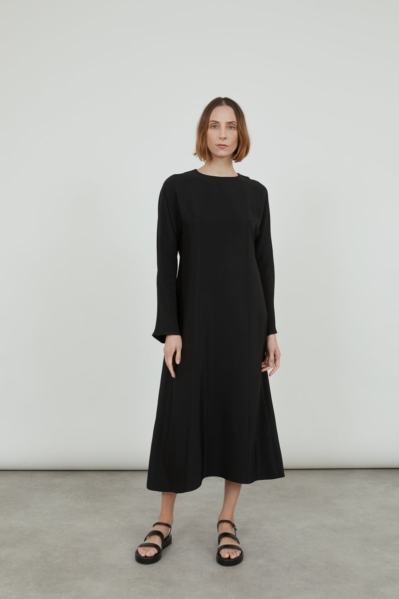 Benedicte dress | Black - Crepe silk