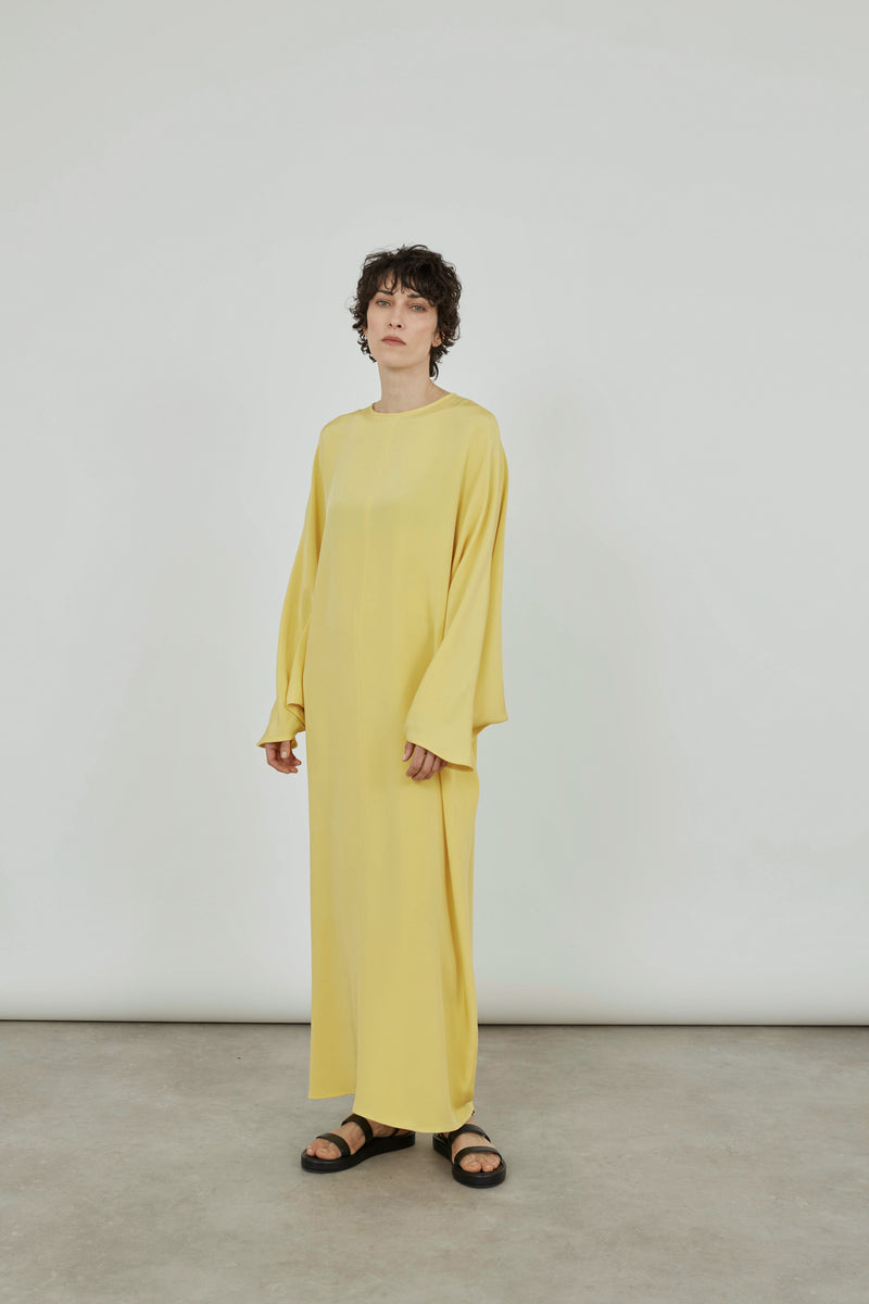 Epione dress | Yellow - Crepe Silk