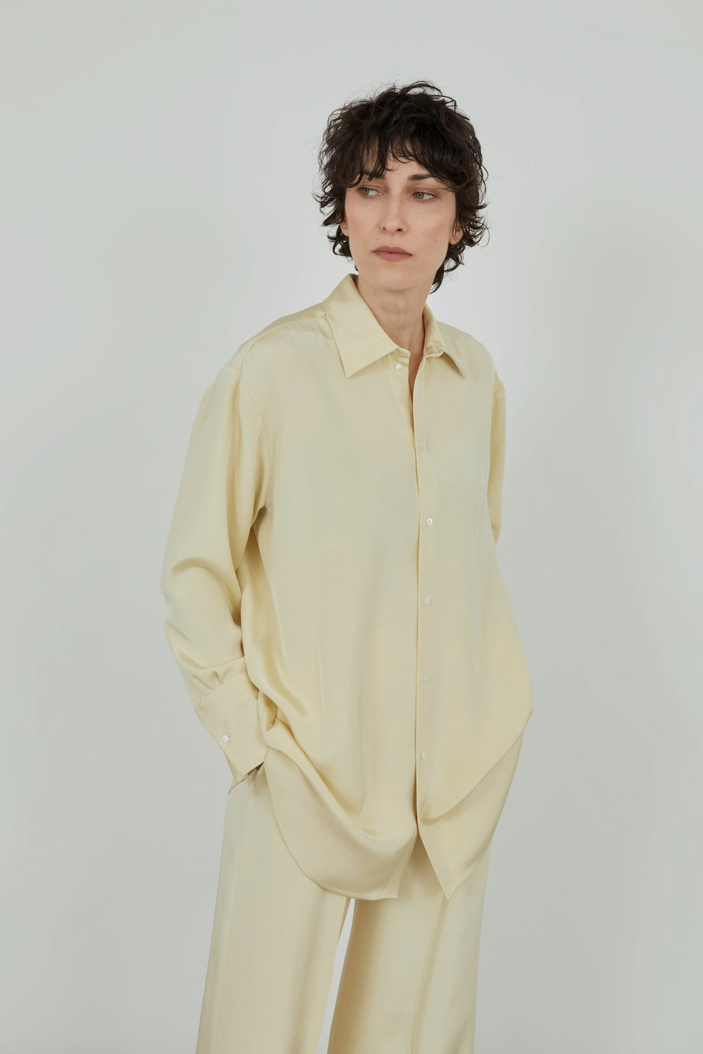 La Collection | Freya Shirt - Butter Yellow - Crepe Silk
