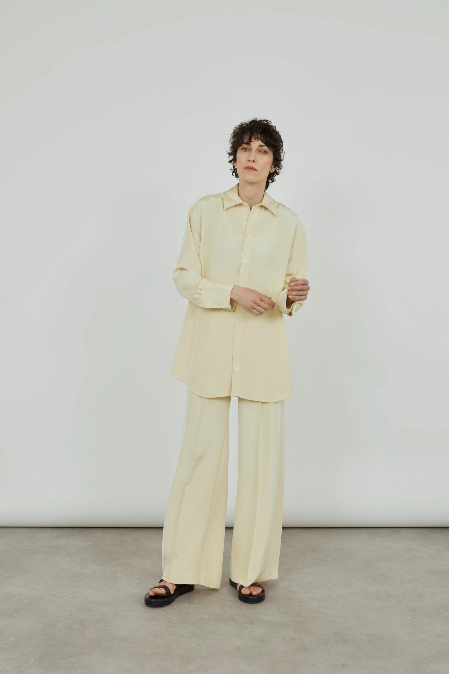 La Collection | Freya Shirt - Butter Yellow - Crepe Silk