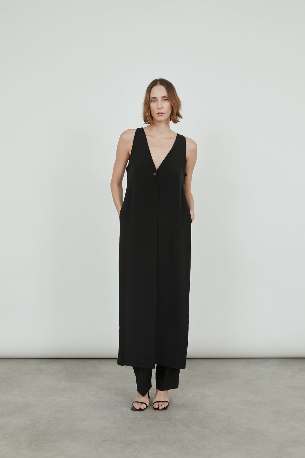 Louise dress | Black - Crepe silk